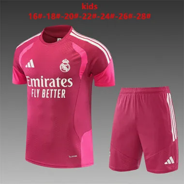 Real Madrid 2026/27 Rose Red Training Kids Kit Sizes 16-28