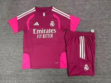Real Madrid 2026/27 Rose Red Training Kids Kit Sizes 16-28