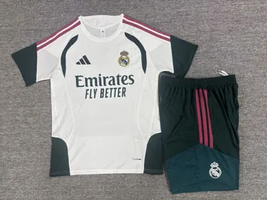 Real Madrid 2026/27 White and Green Training Kids Kit Sizes 16-28