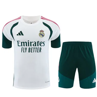 Real Madrid 2026/27 White and Green Training Suit S-2XL