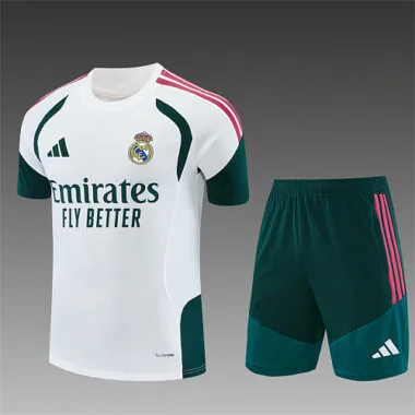 Real Madrid 2026/27 White and Green Training Suit (S-2XL)