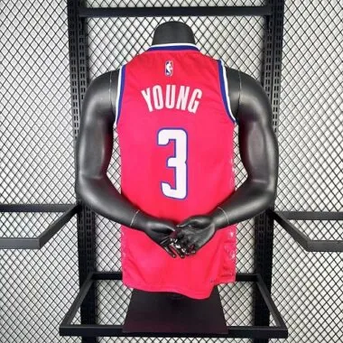 Washington Wizards 2023 Red City Edition No. 3 Young NBA Jersey