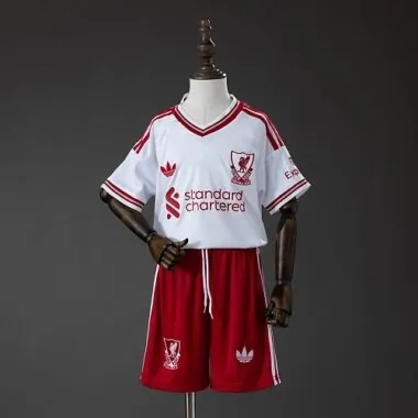 Liverpool 2026/27 Away Kids Kit - Red Shorts 16-28