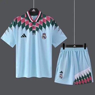 Real Madrid 2026/27 Light Blue Retro Model Training suit size S-2XL