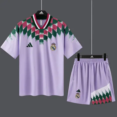 Real Madrid 2026/27 Light Purple Retro Model Training suit size S-2XL