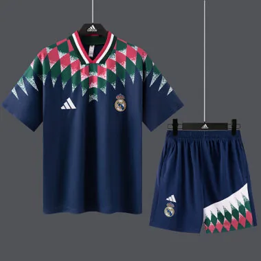 Real Madrid 2026/27 Dark Blue Retro Pattern Training Kit S-2XL