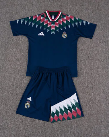 Real Madrid 2026/27 Dark Blue Retro Pattern Training Kit (S-2XL)