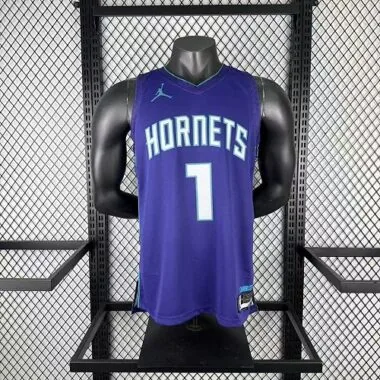 Charlotte Hornets 2026 Purple LaMelo Ball No. 1 NBA Jersey