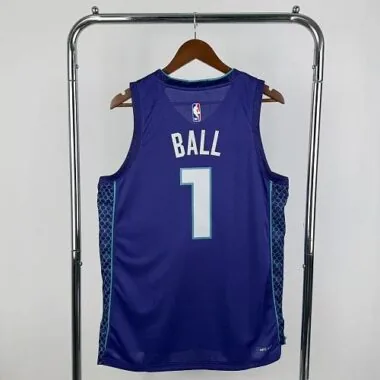 Charlotte Hornets 2026 Purple LaMelo Ball No. 1 NBA Jersey
