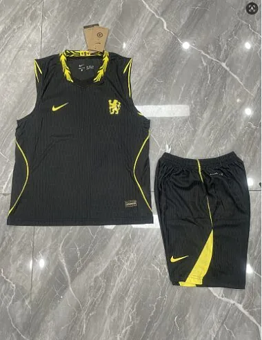 Chelsea 2026/27 Away Black Sleeveless Training Kit S-2XL