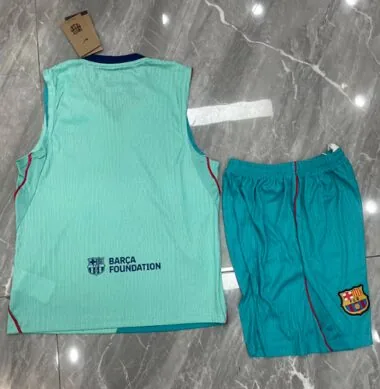 Barcelona 2026/27 Teal Third Sleeveless Training Kit (S-2XL)