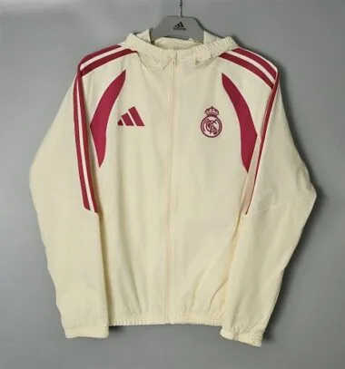 Real Madrid 2026/27 Light Yellow Windbreaker S-2XL