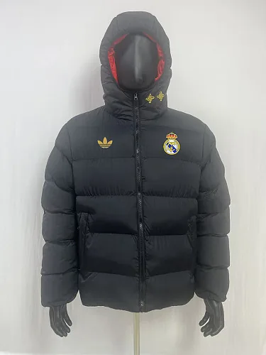 Real Madrid 2026/27 Black Puffer Coat S-2XL