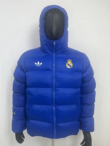Real Madrid 2026/27 Bright Blue Puffer Coat S-2XL