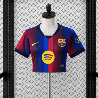Barcelona 2026/27 Home Crop Top Jersey for Women S-2XL