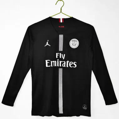 Paris Saint-Germain 2018/19 Champions League Black Long Sleeve Retro Jersey S-2XL