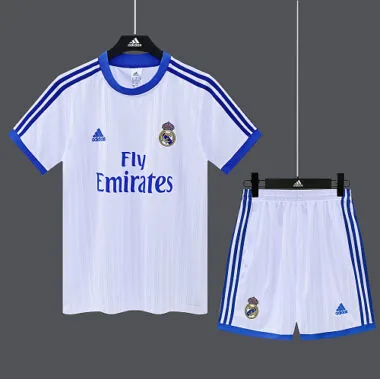 Real Madrid 2026/27 White Retro-Style Jersey and Shorts Set S-2XL
