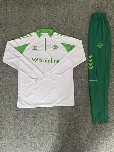 Real Betis 2026/27 White and Green Half-Zip Training Suit S-2XL