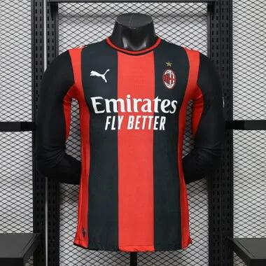 AC Milan 2026/27 Home Long Sleeve Player Version Jersey S-2XL