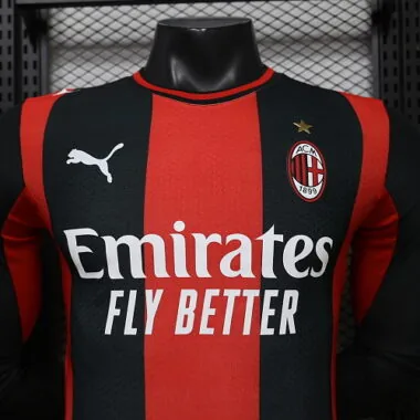 AC Milan 2026/27 Home Long Sleeve Player Version Jersey (S-2XL)