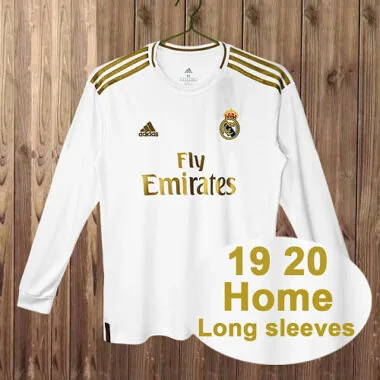 Real Madrid 2019/20 Home Long Sleeve Retro Jersey S-2XL