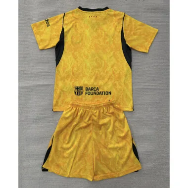 Barcelona 2026/27 Yellow Goalkeeper Kids Kit 16-28