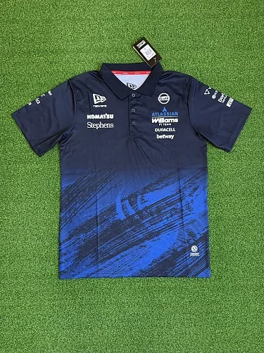Williams F1 2026 Blue and Black Polo Shirt S-4XL