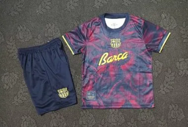 Barcelona 2026/27 Dark Red Training Kids Kit 16-28