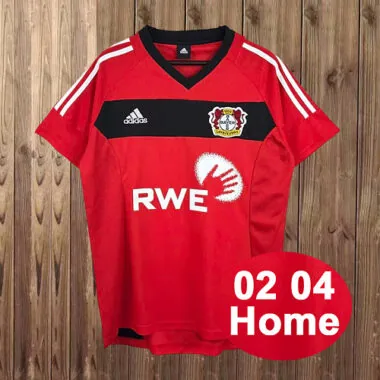 Bayer Leverkusen 2002/04 Home Retro Jersey S-2XL