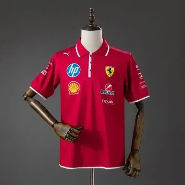 Ferrari F1 2025 Red Knitted Polo Shirt S-5XL