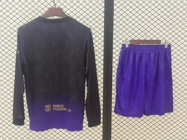 Barcelona 2026/27 Away Long Sleeve Jersey and Shorts Set (S-2XL)