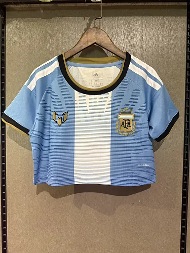 Argentina 2026 Messi Farewell version Cropped jersey size S-2XL