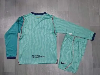 Kid Kit Barcelona 2026/27 Third Away Long Sleeve Soccer Jersey (Size 16-28)