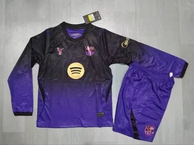 Kid Kit Barcelona 2026/27 Away Long Sleeve Soccer Jersey Size 16-28