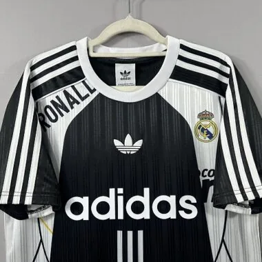 Mens Real Madrid 2026/27 Black And White Training Shirt (S-2XL)
