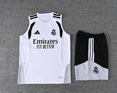 Real Madrid 2026/27 White And Black Vest Suit (S-2XL)