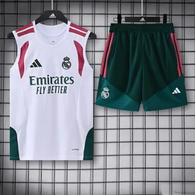 Real Madrid 2026/27 White And Green Vest Suit Size S-2XL
