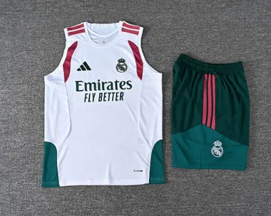 Real Madrid 2026/27 White And Green Vest Suit (S-2XL)