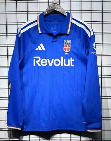 Como 1907 2026/27 Home Long Sleeve soccer jersey Size S-4XL