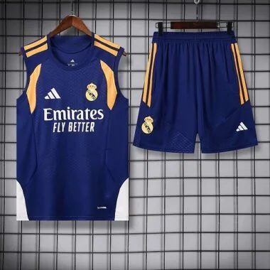 Real Madrid 2026/27 Royal Blue Vest Suit Size S-2XL