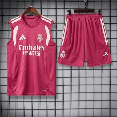 Real Madrid 2026/27 Pink Vest Suit Size S-2XL