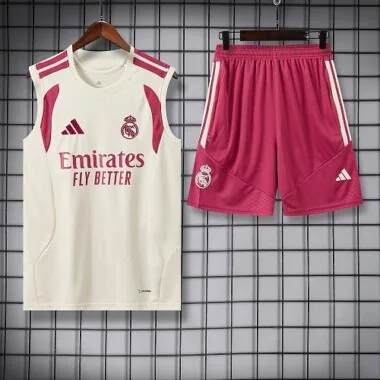 Real Madrid 2026/27 Beige Vest Suit Size S-2XL