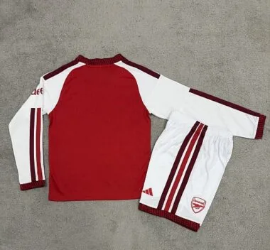 Kids Kit Arsenal 2026/27 Home Long Sleeve Jersey (Size 16-28)