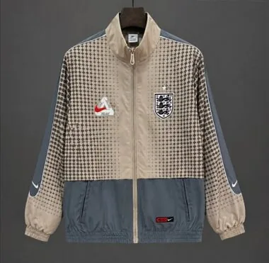 2026 England x Palace Training Khaki Grey Track Windbreaker