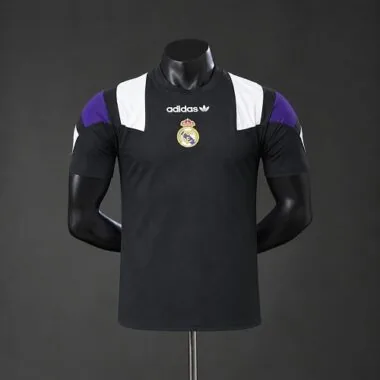 Mens Real Madrid 2026/27 EQT Black Retro Model Player Version Jersey