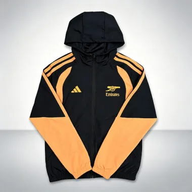 Arsenal 2026/27 Black Windbreaker Jacket (S-2XL)