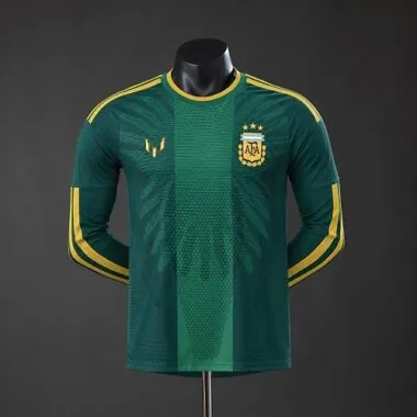 Argentina 2026 Messi Farewell Commemorative Green Player Version Long Sleeve Jersey S-2XL