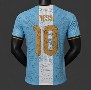 Argentina 2026 Messi Farewell Commemorative Signature Jersey Player Version Jersey S-3XL