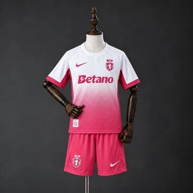 Sporting CP 2026/27 October Pink Kids Kit Jersey Size 16-28