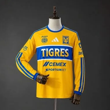 Tigres UANL 2026/27 Home Long Sleeve Soccer Jersey Size S-4XL